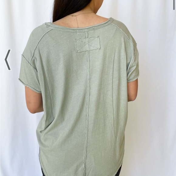 Free People Bring It Home Tee in Limestone Sage - Picture 2 of 6